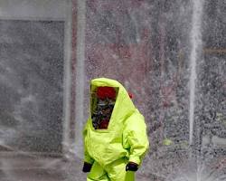 Image of Hazmat suit and equipment