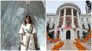 Melania Decorates What’s Left of White House for Halloween
