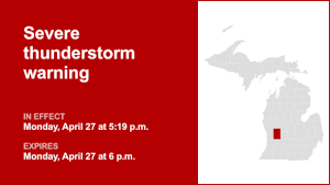 Update: Expect damaging winds with thunderstorms in Kent County Monday – gusts as high as 60 mph