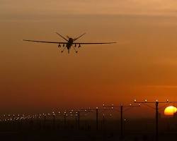 Aerial view of Kandahar city at sunset