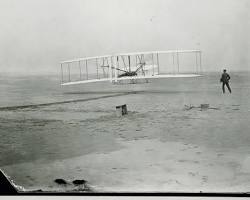 Image of Wright Flyer at Kitty Hawk