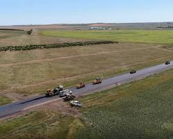 Image of US 183 highway in North Dakota