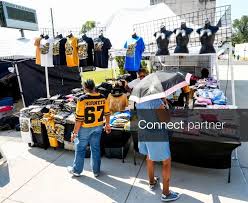 Licensable picture: Fans shop for souvenirs before the Birmingham Classic at Legion Field in Birmingham, Ala., on Saturday August 29, 2026.