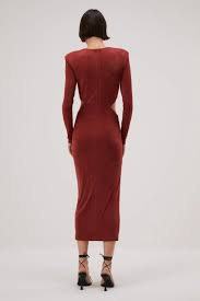 Misha Beatriz Slinky Jersey Midi Dress - Henna | JAUS - Product from JAUS