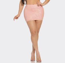 Pink Sequin Mini Skirt – Ruvalux Boutique