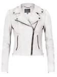 White leather biker jacket