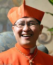 Contender: Philippine Cardinal Luis Antonio Tagle is being tipped to become the first Asian pope - article-2289720-187D7A2A000005DC-915_634x783