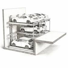 2 levels Pit Puzzle Parking System, Car capacity: 8 cars at ...