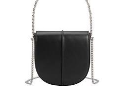 Image of structured satchel crafted from recycled black leather