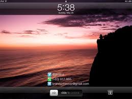 Résultat de recherche d'images pour ""ipad" "lock screen" contents"