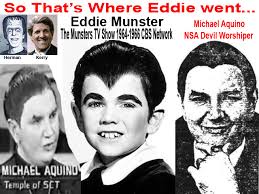 So WTF is Michael Aquino supposed to be, a cross between Eddie Munster and Barnabas Collins ... - NSA_Aquino_Eddie_Munster