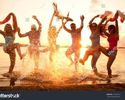 Image of people enjoying the beach