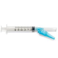 Safety Syringes with Needle 3 mL 23 Gauge Box - Betty Mills