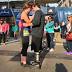 Bombing survivor Jeff Bauman greets wife at Marathon finish line