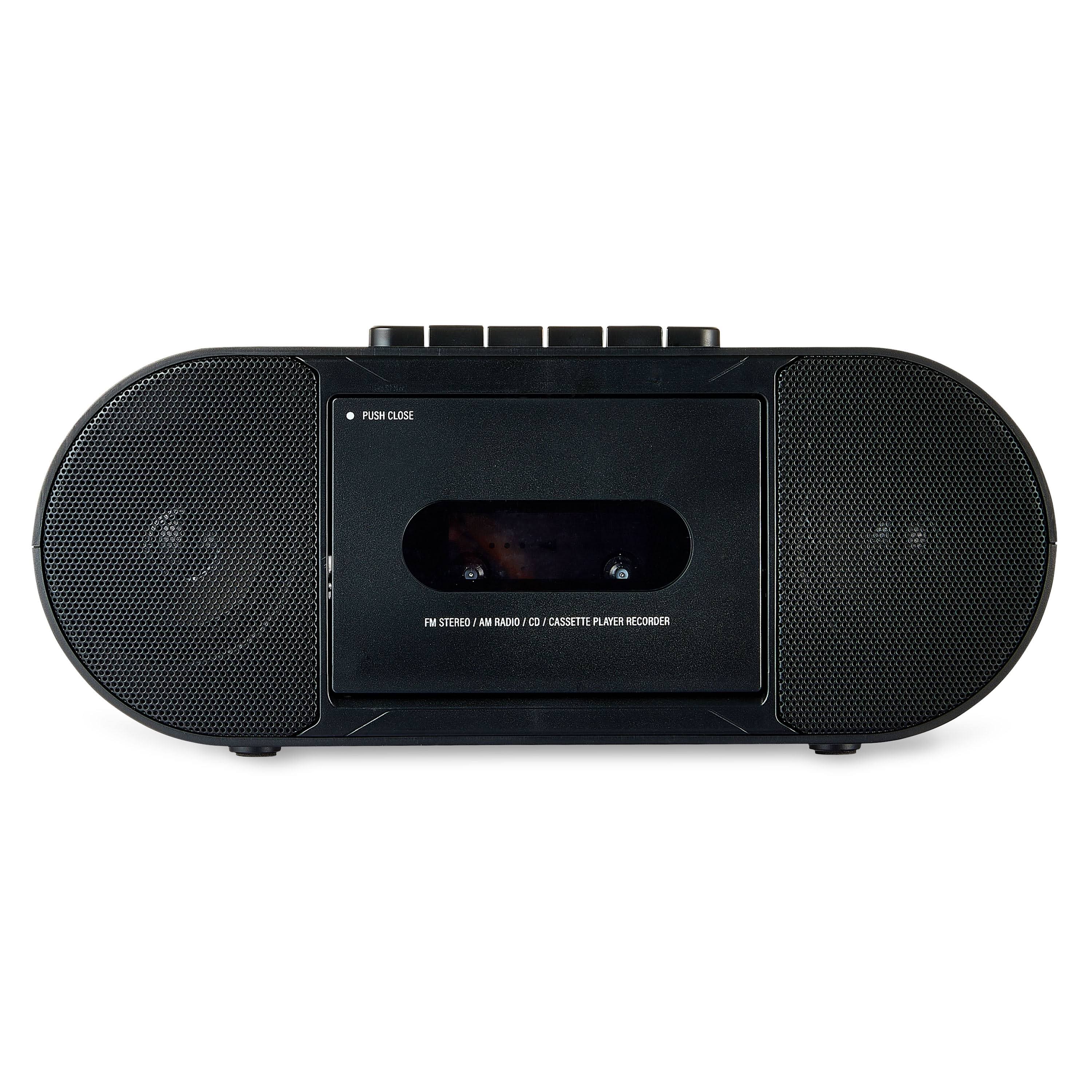 Onn. Portable CD/Cassette Boombox with Bluetooth Wireless Technology