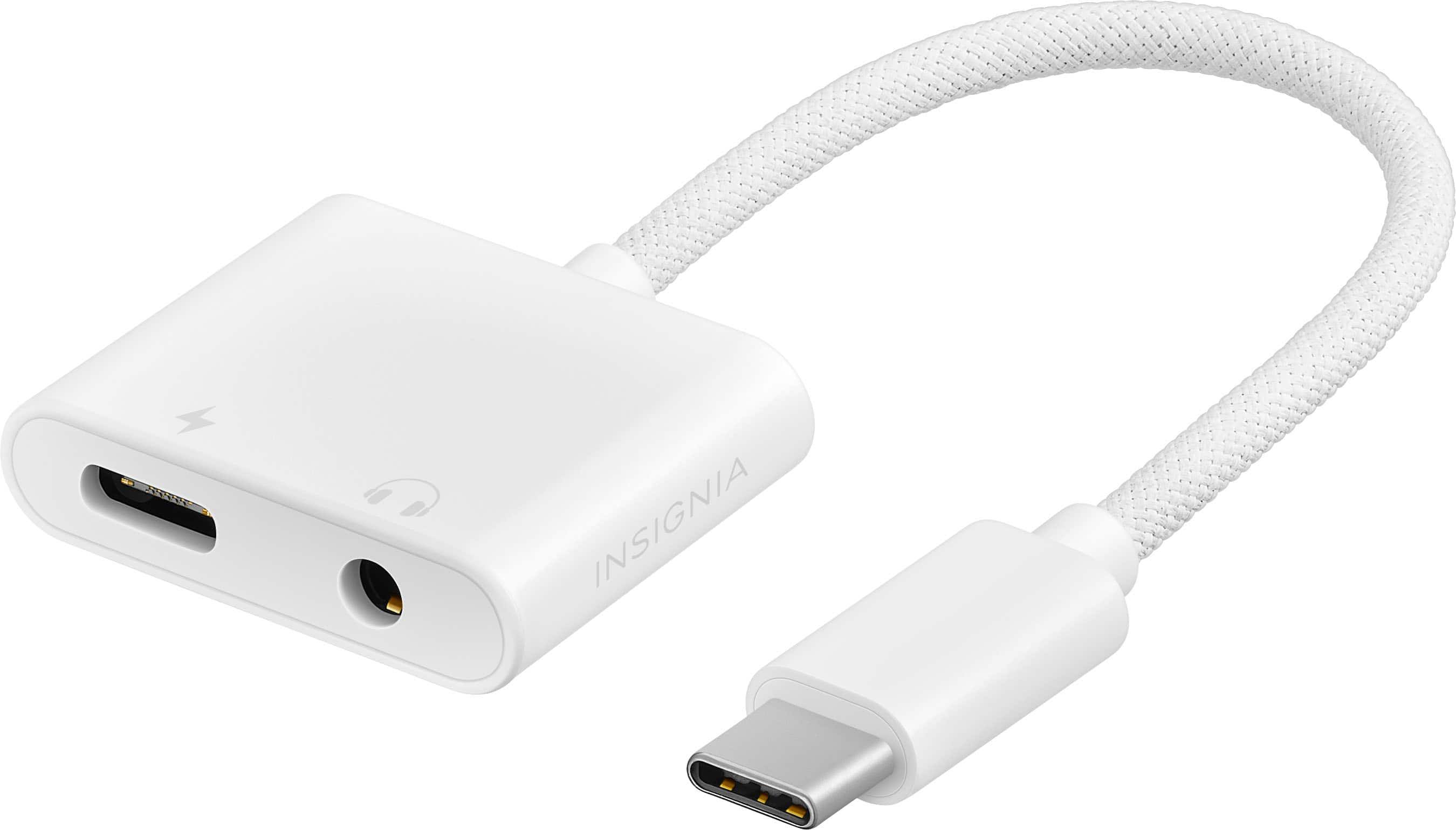 Insignia USB-C to 3.5 mm Audio Adapter with Charging