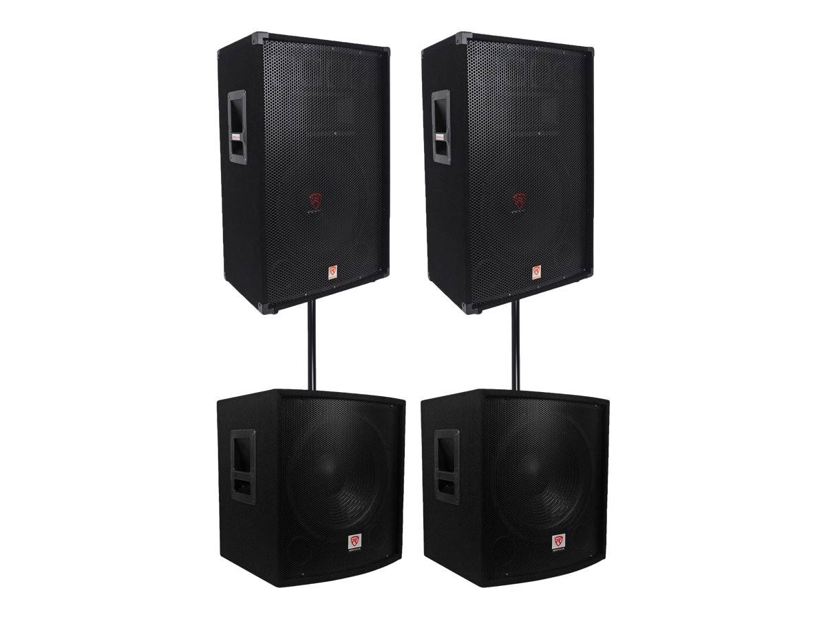 Rockville RSG15 15” 3000w Passive DJ/Pro Audio PA Speaker+ 15" Subwoofers