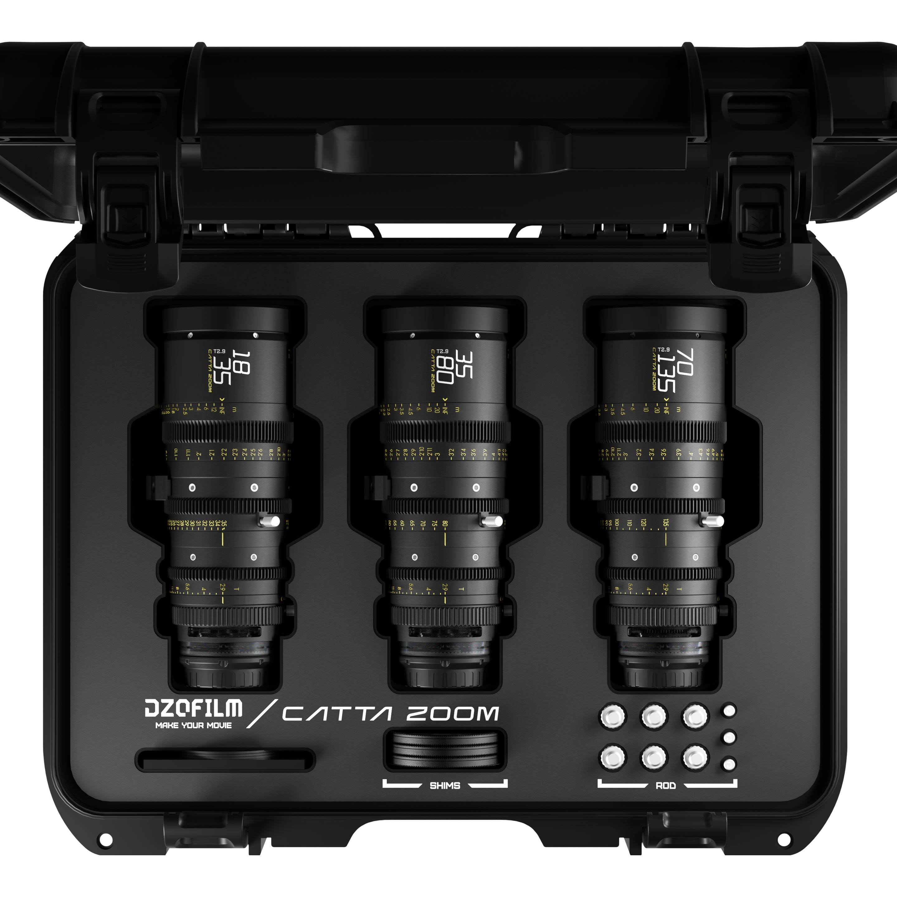 Sony DZOFilm Catta FF 18-35/35-80/70-135mm Cine T2.9 3-Lens Bundle