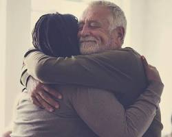 person hugging a loved one
