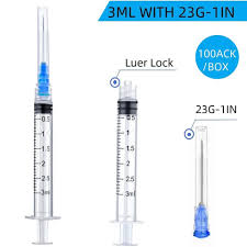 disposable 3ml lab syringes with luer lock - 100 Pack ...
