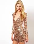 Sequins Dress Gold Woman Old Season French Connection