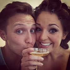 Laura Osnes stays bubbly on Tony night with some champagne and the company of her husband, Nathan Johnson. - 6.175867