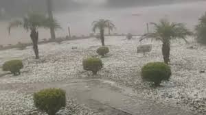 Chuva de granizo impressiona moradores de município do Oeste de SC; VÍDEO