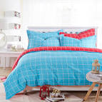 Cotton, Windowpane,Queen, Patterned Bed Sheets - Overstock