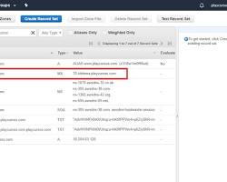 Image of creating a record set in AWS Route 53