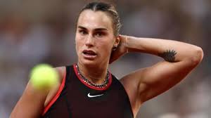 Aryna Sabalenka in action during the French Open
