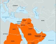 Image of map highlighting Iran, Lebanon, UK, and Egypt