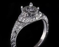 Image of 1 carat diamond vintage setting ring