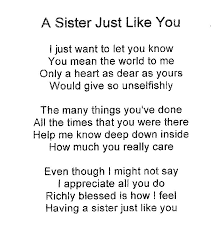 I Love Quotes for sisters | love you sister quotes and poems 148 I ... via Relatably.com