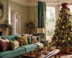 Εικόνα Christmas decorations 2025 trends green stripes metallic nature