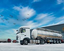 Image of Bulk liquid acid tanker truck