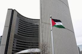 Palestinian flag raised at Toronto City Hall