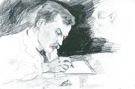 August Macke Bildnis Dr Ludwig Deubner schreibend Wandbild auf ...