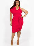 Plus size red dresses