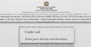 Juiz publica despacho com instruções para IA devido a erro