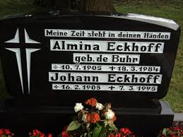 Grab von Johann Eckhoff (16.02.1905-07.03.1995), Friedhof Veenhusen-