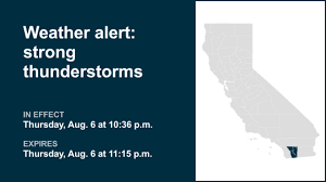 Thunderstorms with marble-sized hail in San Diego County Mountains and San Diego County Deserts