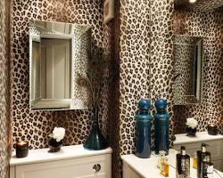 Image of leopard print bathroom