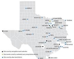 Image of various public transportation options in Texas