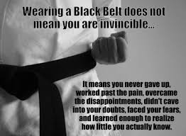 Karate quote about the value of a Black Belt | Karate Quotes ... via Relatably.com