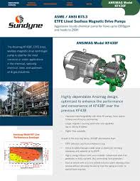 ANSIMAG KF Sealless Magnetic Drive ETFE Lined Pump | Sundyne