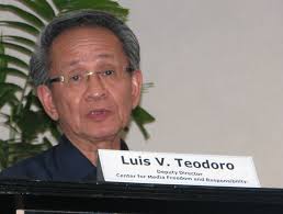luis-teodoro. He cited the experience of Australia, saying that foreign media ownership in the said country did not lead to superior journalism but to its ... - luis-teodoro
