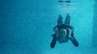 Two Young Women Swimming Underwater Together In The Ocean