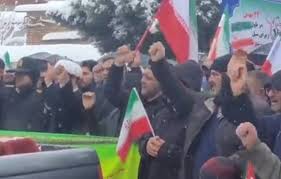 فیلم/ راهپیمایی برفی مردم اردبیل در ۲۲ بهمن