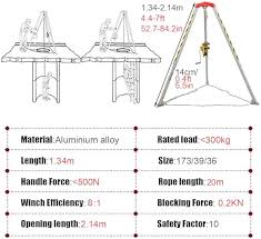 Amazon.com: Tripod Rescue System with 1201 lbs Winch ...