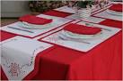 Christmas table linen